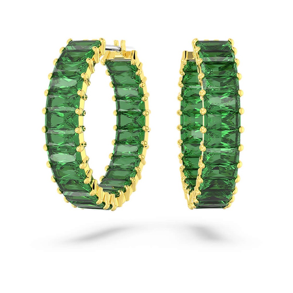 Swarovski
Crystal Baguette Cut Matrix Hoop Earrings